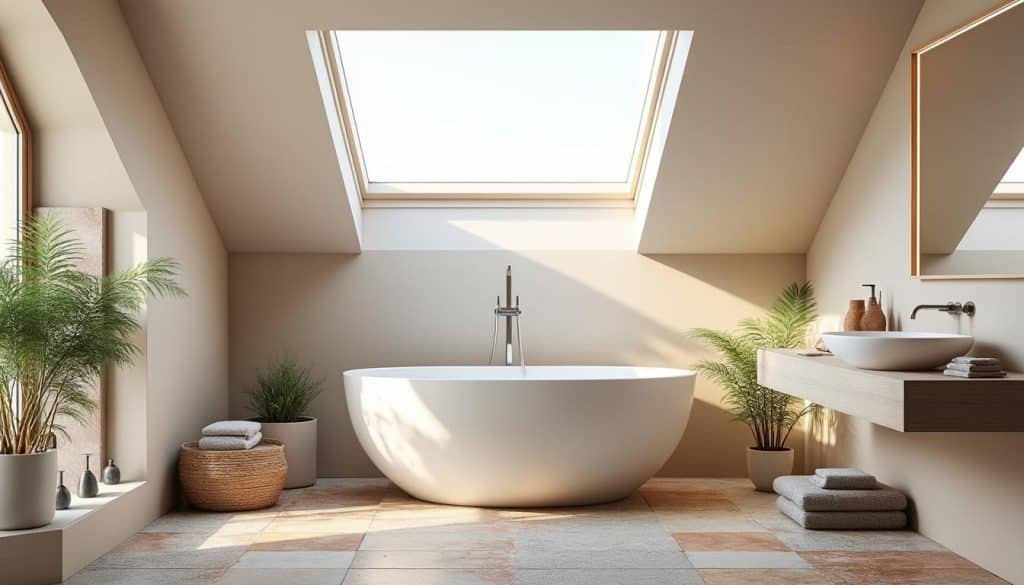 découvrez des idées astucieuses pour aménager une salle de bains dans un espace sous pente. optimisez chaque mètre carré tout en alliant esthétique et fonctionnalité, grâce à nos conseils pratiques et tendances de décoration.